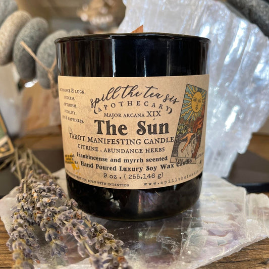 The Sun Tarot Card Intention Soy Wax Candle - 9oz