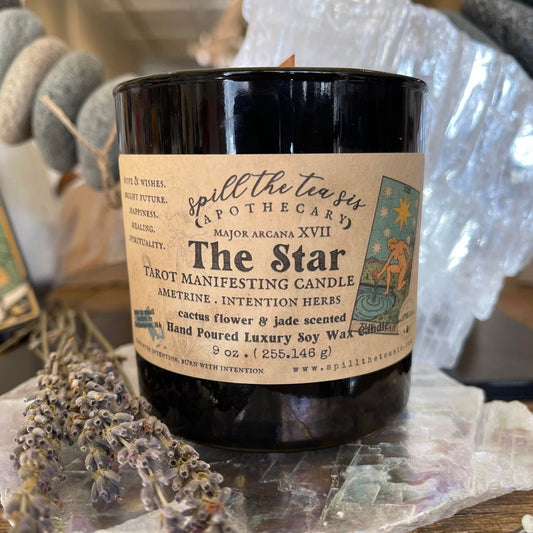 The Star Tarot Card Intention Soy Wax Candle - 9oz