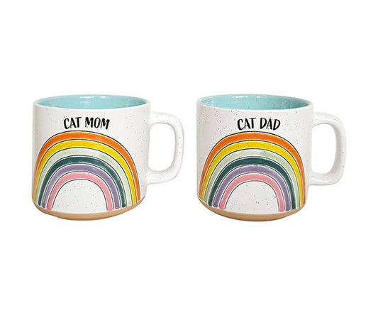 Rainbow Love Cat 16Oz Mug - Cat Mom Cat Dad