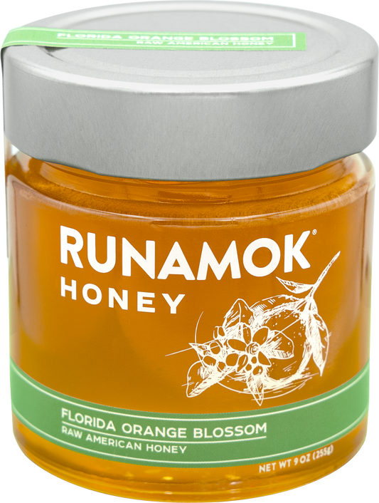 Florida Orange Blossom Raw American Honey 9oz