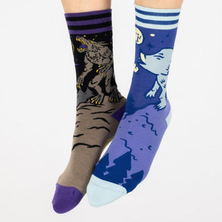 Evil AF Werewolf Crew Socks