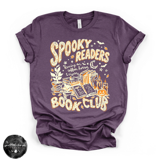 Spooky Readers Book Club Tee | Book Lover Halloween Graphic T-Shirt {WHITE DESIGN}
