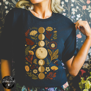 Fall Moon Phases Tee | Celestial Autumn Graphic T-Shirt