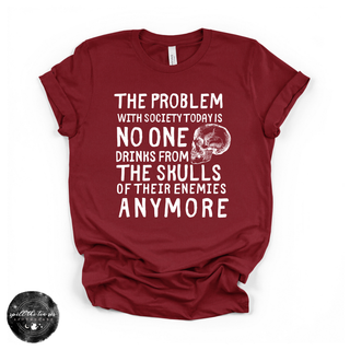 Skulls of Their Enemies Tee | Dark Nature Graphic T-Shirt {WHITE DESIGN}