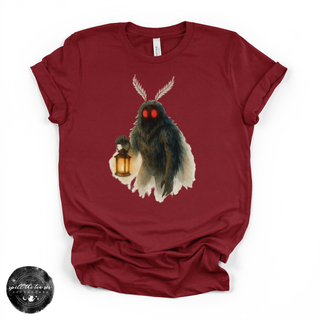 Mothman midnight graphic tee Bella Canvas shirt red