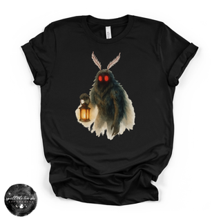 Mothman midnight graphic tee Bella Canvas shirt black