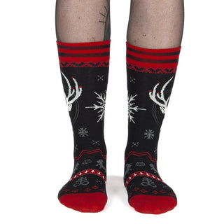 Beelzebuck Ugly Xmas Sweater Crew Socks