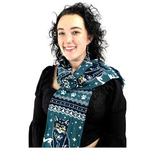 Yule Cat Holiday Scarf