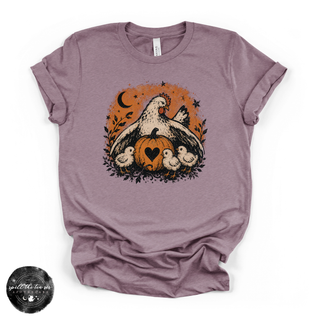 Hen in the Pumpkin Patch Tee | Cozy Farmhouse Fall Graphic T-Shirt