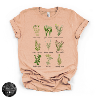 Kitchen witch graphic tee Bella Canvas shirt peach