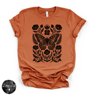 Black Moth Fall Tee | Gothic Autumn Graphic T-Shirt