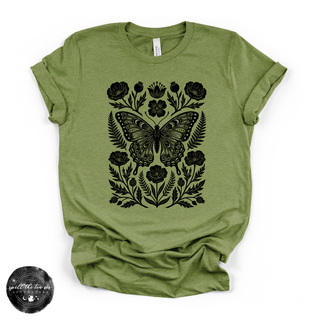 Black Moth Fall Tee | Gothic Autumn Graphic T-Shirt