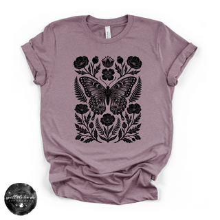 Black Moth Fall Tee | Gothic Autumn Graphic T-Shirt