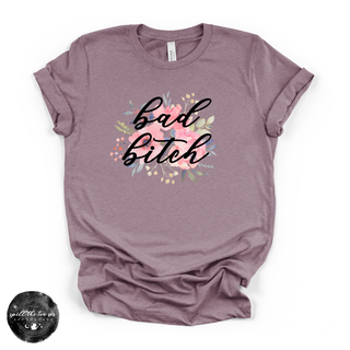 Bad bitch graphic tee Bella Canvas shirt purple