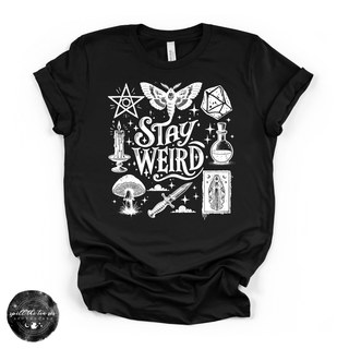 Stay Weird Tee | Alternative Graphic T-Shirt {WHITE DESIGN]