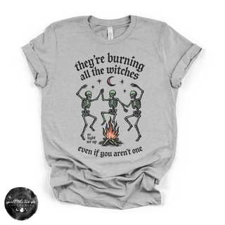 Burning the Witches Tee | Gothic Feminist Graphic T-Shirt