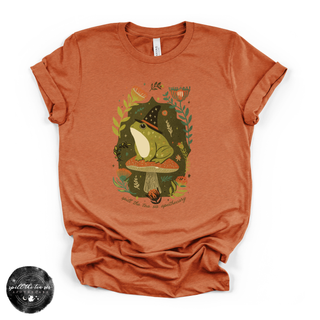 Mushroom Toad Tee | Whimsical Cottagecore Frog Graphic T-Shirt