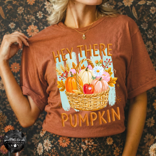 Hey There Pumpkin Tee | Cute Fall Pumpkin Graphic T-Shirt