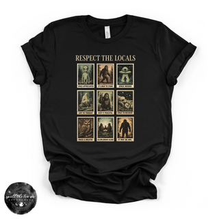 Respect the Locals Cryptid Tee | Funny Bigfoot Graphic T-Shirt