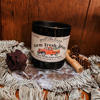 Farm Fresh Trees Black Jar Candle