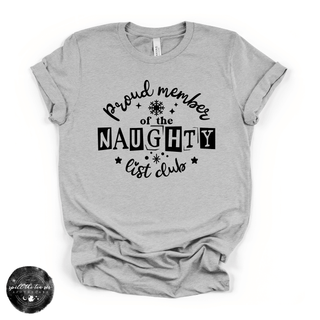 Naughty List Club Tee | Funny Christmas Graphic T-Shirt