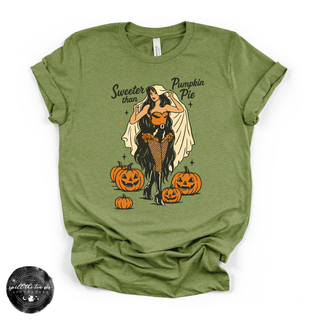 Sweeter Than Pumpkin Pie Tee | Cute Fall Pumpkin Graphic T-Shirt