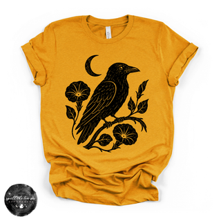 Crow Silhouette Tee | Gothic Nature Bird Graphic T-Shirt