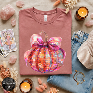 Pumpkin Bow Tee | Coquette Fall Pumpkin Graphic T-Shirt