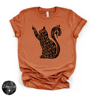 Black Cat Spell Hocus Pocus Tee | Witchy Halloween Cat Graphic T-Shirt