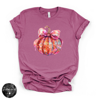 Pumpkin Bow Tee | Coquette Fall Pumpkin Graphic T-Shirt