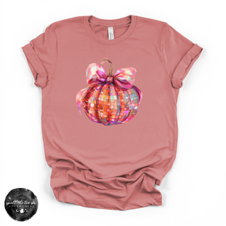 Pumpkin Bow Tee | Coquette Fall Pumpkin Graphic T-Shirt