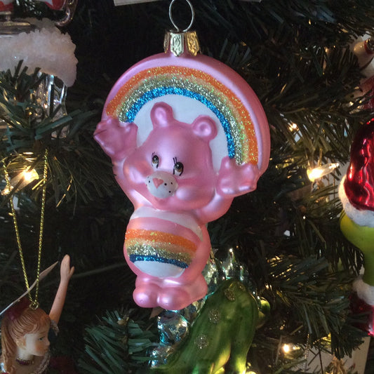 Rainbow Bear Pink Ornament