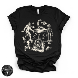 The Locals Cryptids Tee | Cryptid Graphic T-Shirt {WHITE DESIGN}