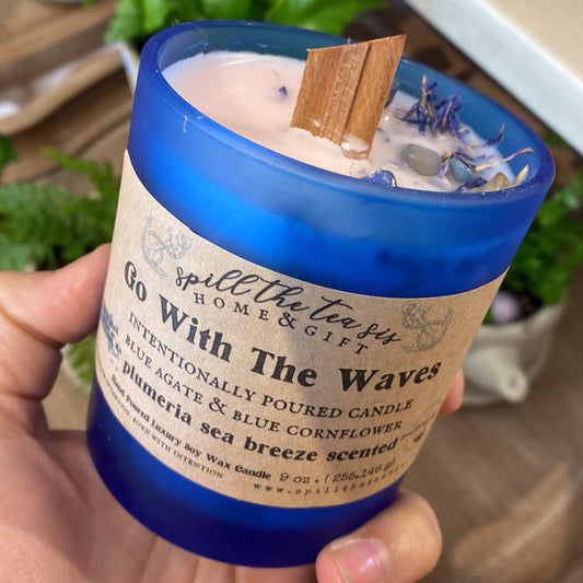 Go With The Waves Intentionally Poured Candle - 9oz