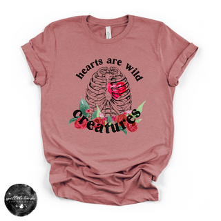Hearts Are Wild Creatures Tee | Inspirational Graphic T-Shirt