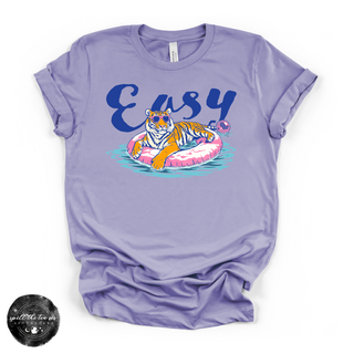 Easy Summer Tee | Retro Tiger Pool Graphic T-Shirt