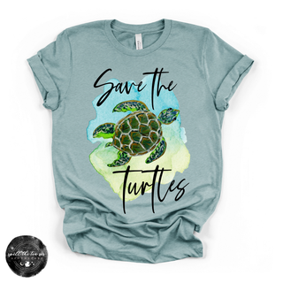 Save The Turtles Tee |  Coastal Sea Turtle Graphic T-Shirt
