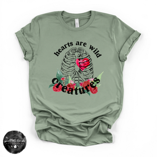 Hearts Are Wild Creatures Tee | Inspirational Graphic T-Shirt