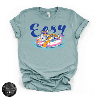 Easy Summer Tee | Retro Tiger Pool Graphic T-Shirt