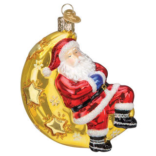 Moonlight Santa Ornament