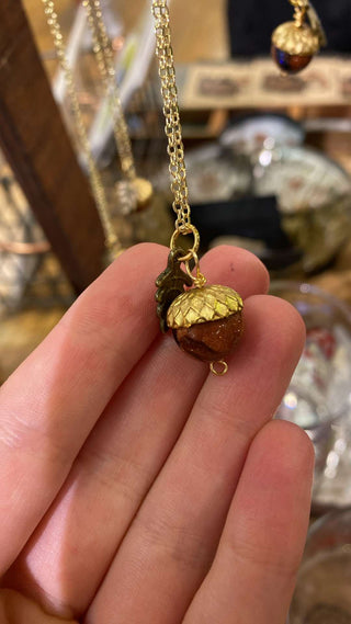 Acorn Necklace - Goldstone