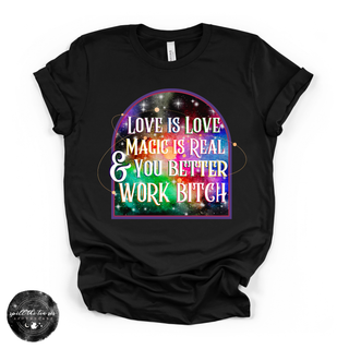 Love is Love, Magic is Magic Tee | Inclusive Witchy Graphic T-Shirt