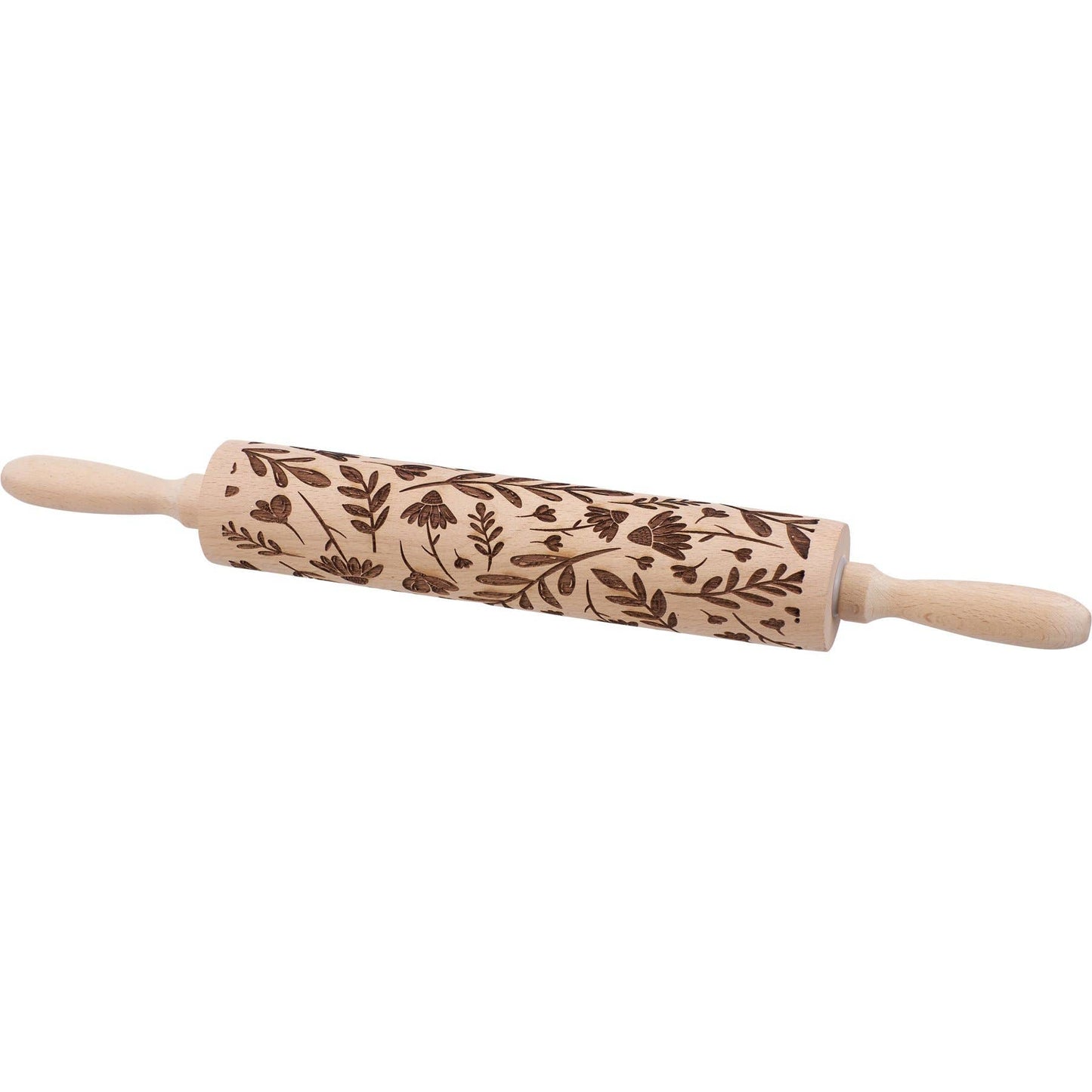Large Floral Embossing Rolling Pin