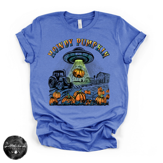 Howdy Pumpkin Alien Tee | Cute Western Halloween Alien Graphic T-Shirt