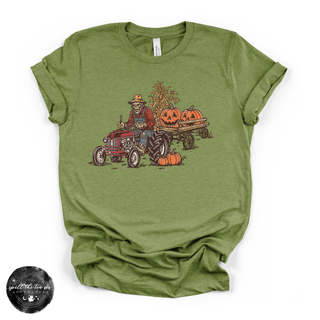 Zombie Farmer Pumpkin Patch Tee | Funny Halloween Farm Graphic T-Shirt