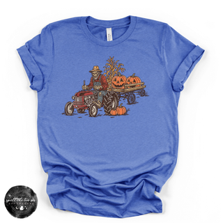 Zombie Farmer Pumpkin Patch Tee | Funny Halloween Farm Graphic T-Shirt