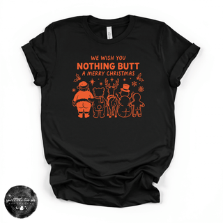 Holiday Butt Merry Christmas Tee | Funny Christmas Graphic T-Shirt