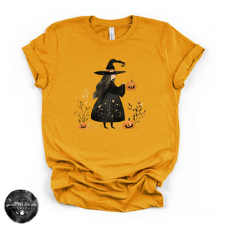 Witch in the Pumpkin Patch Tee | Witchy Fall Halloween Graphic T-Shirt