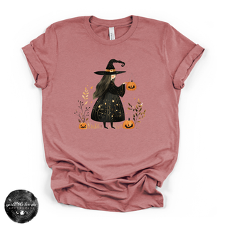 Witch in the Pumpkin Patch Tee | Witchy Fall Halloween Graphic T-Shirt