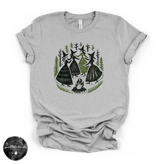 Four Dancing Witches Tee | Moonlit Coven Graphic T-Shirt